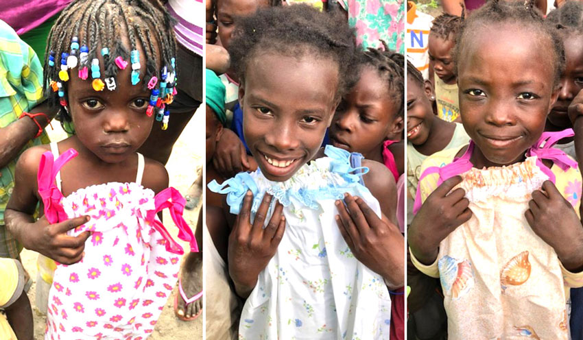 Thank you to our friend Billie McCauley for this donation of adorable dresses for these little Haitian girls!