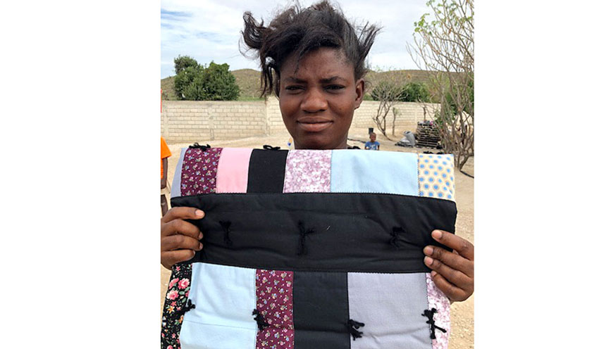 Donation of quilts and blankets.