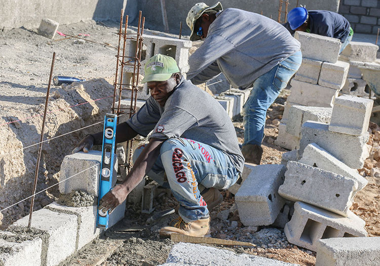 Our Haitian construction crew have been working nonstop on this project! 