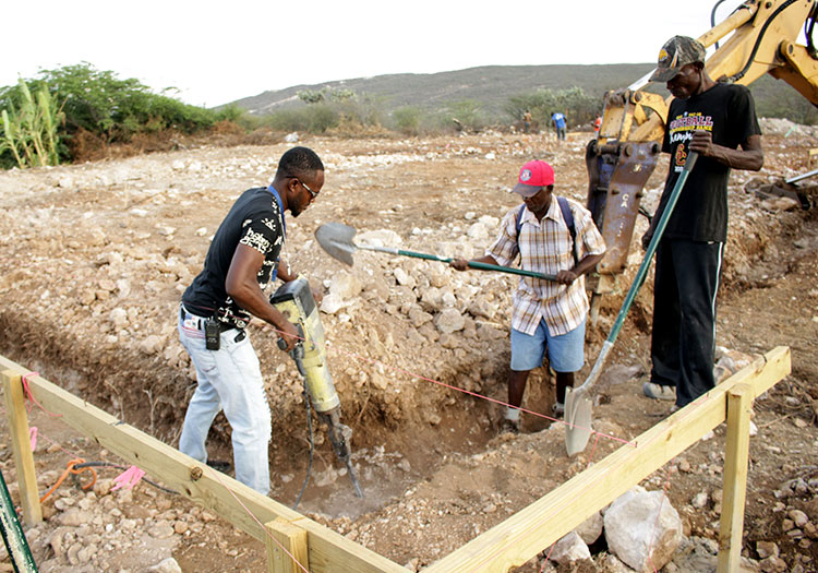 Mark Ostrander and our Haitian construction crew have been working hard this past couple of months!