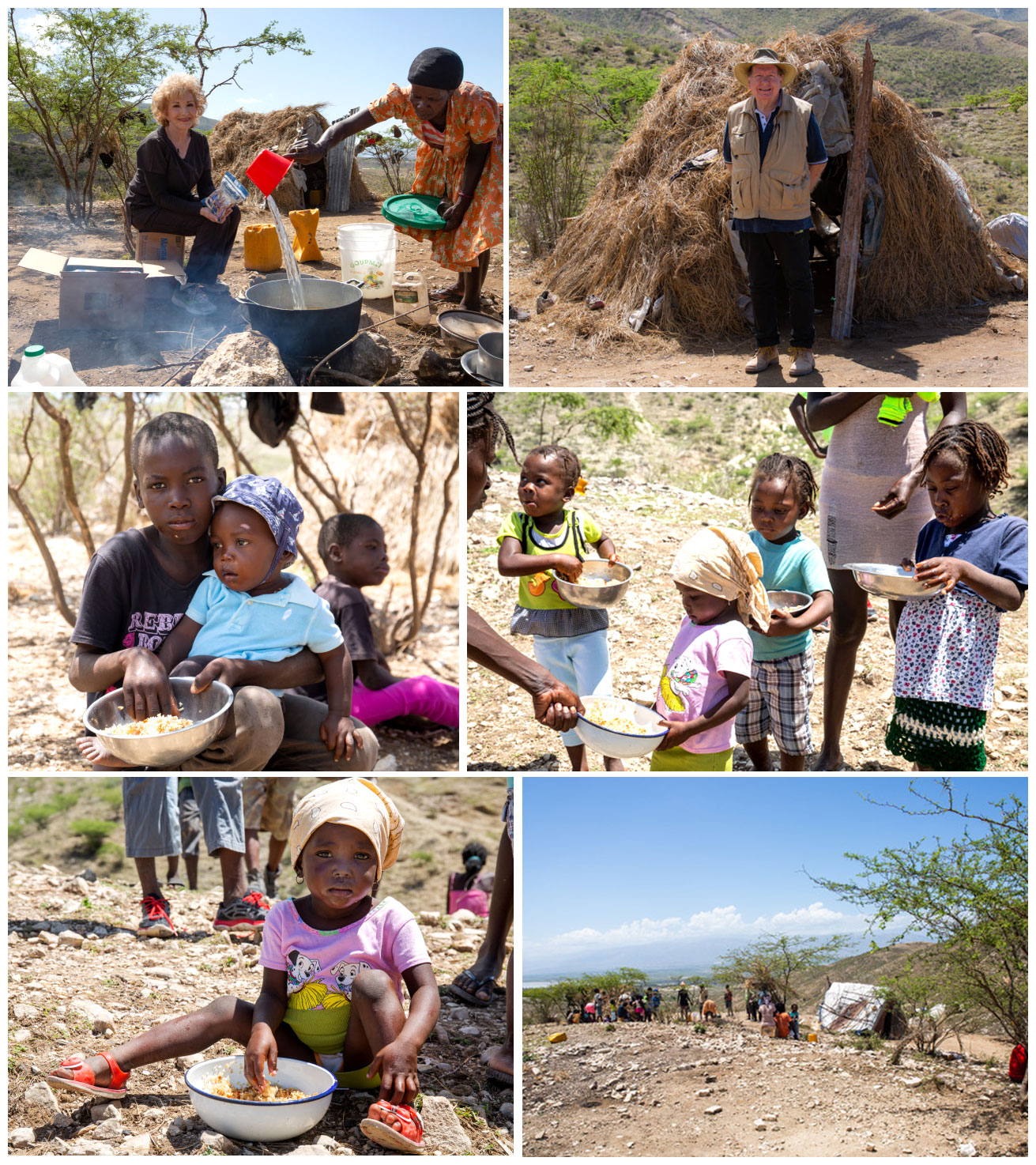 Feeding the families in Mon Deral:  8-2-18  5:30 PM