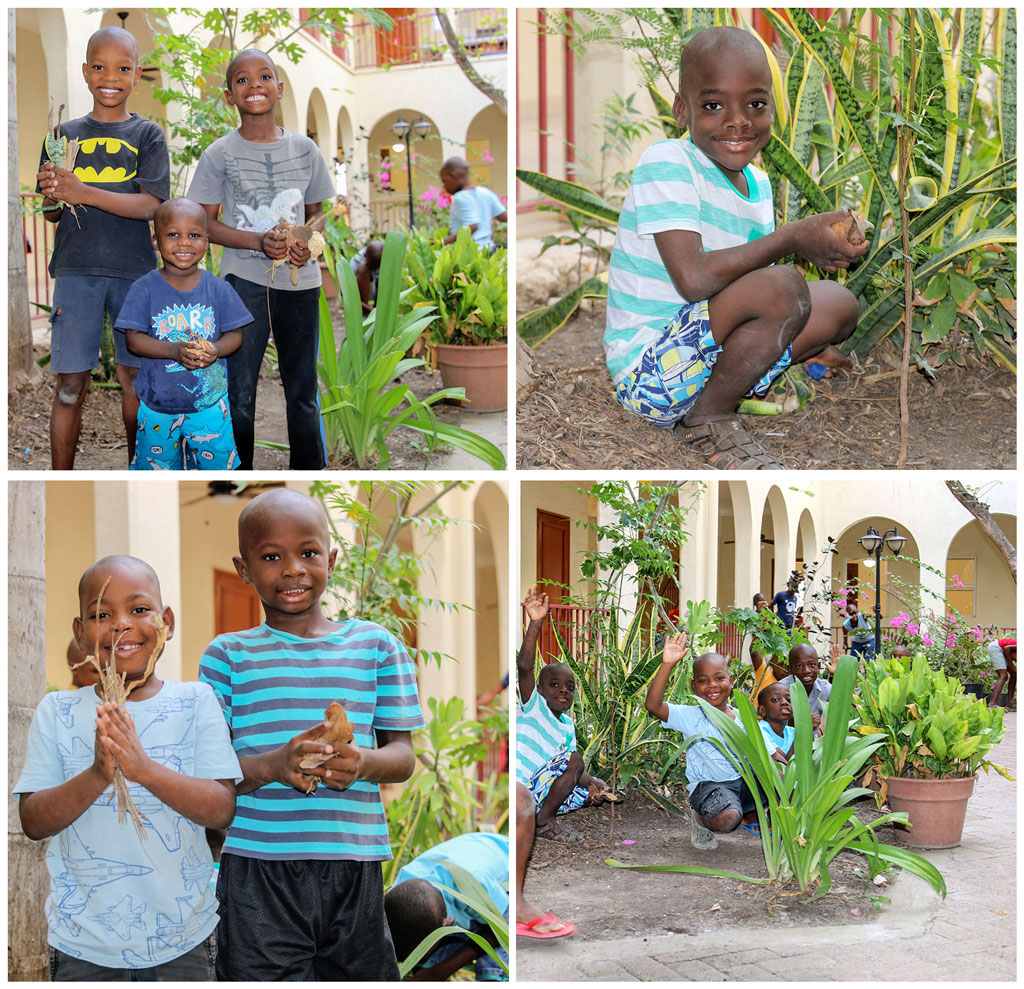 LAC children doing their chores:  8-28-18  9:00 AM