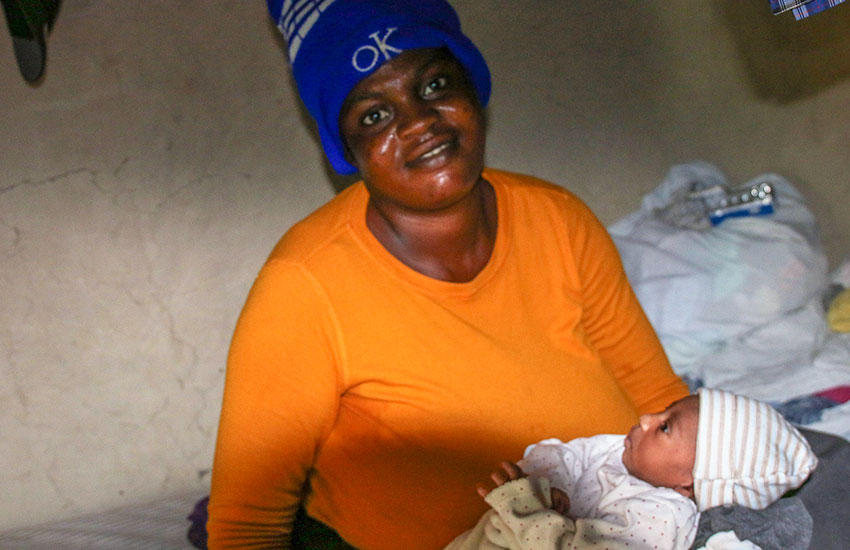 This precious lady had her baby in the village of Old Letant all by herself.