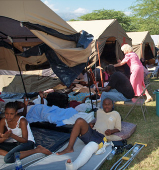 Cope Hope - where many of the people of Miracle Village were treated after the Earthquake.