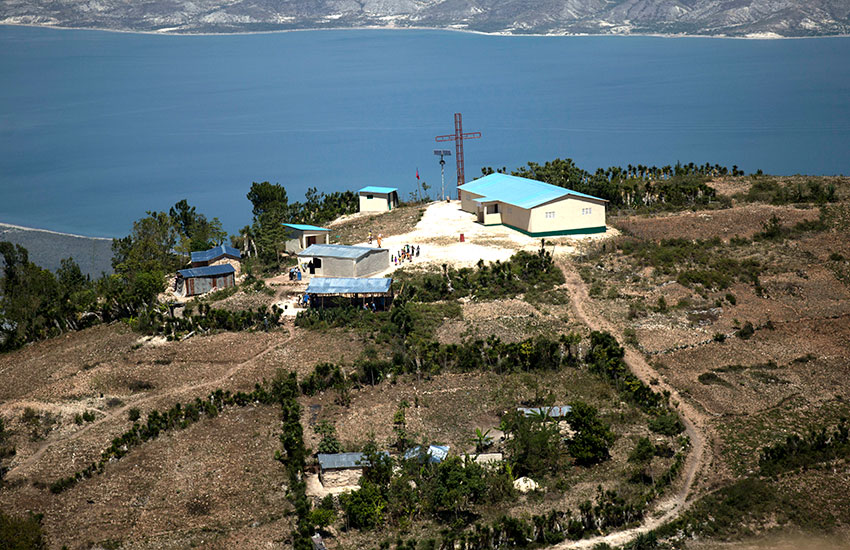 An aerial view of Peyi Pouri, Haiti.