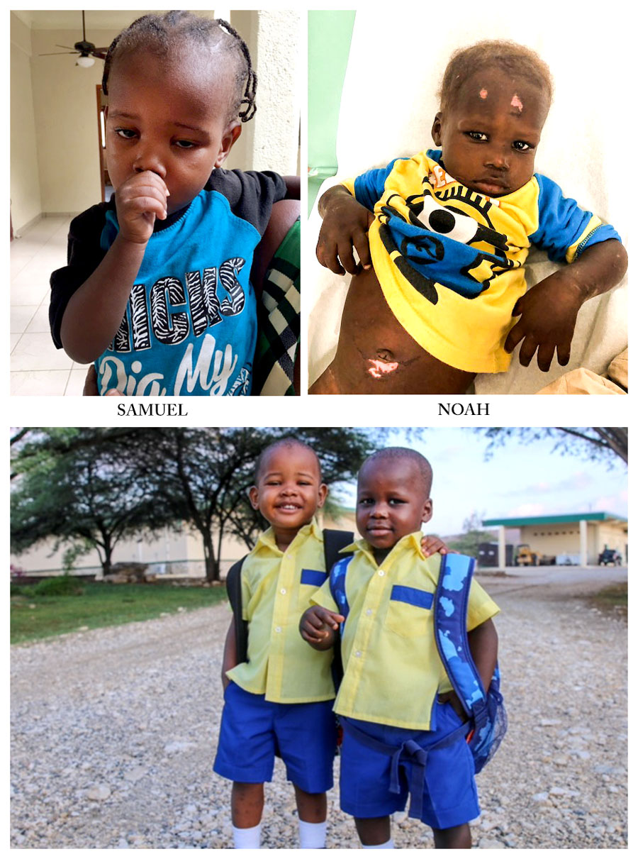 First Day of School for Samuel & Noah:  9-12-18 1:00 PM