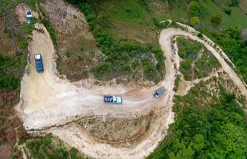 The road to Peyi Pouri is up this mountain is steep and dangerous and difficult to travel.