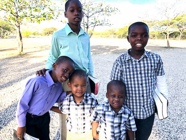 LAC Boys walking to Church:  9-23-18  9:00 AM