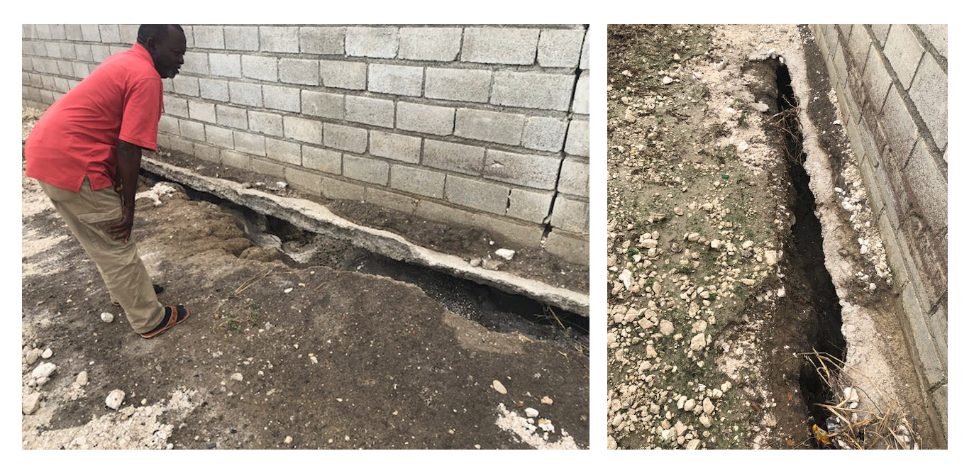 Rain Damages Security Wall – 10-04-18