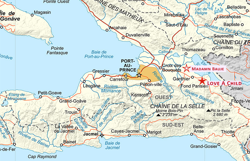 Location of Madamn Beauje, Haiti.