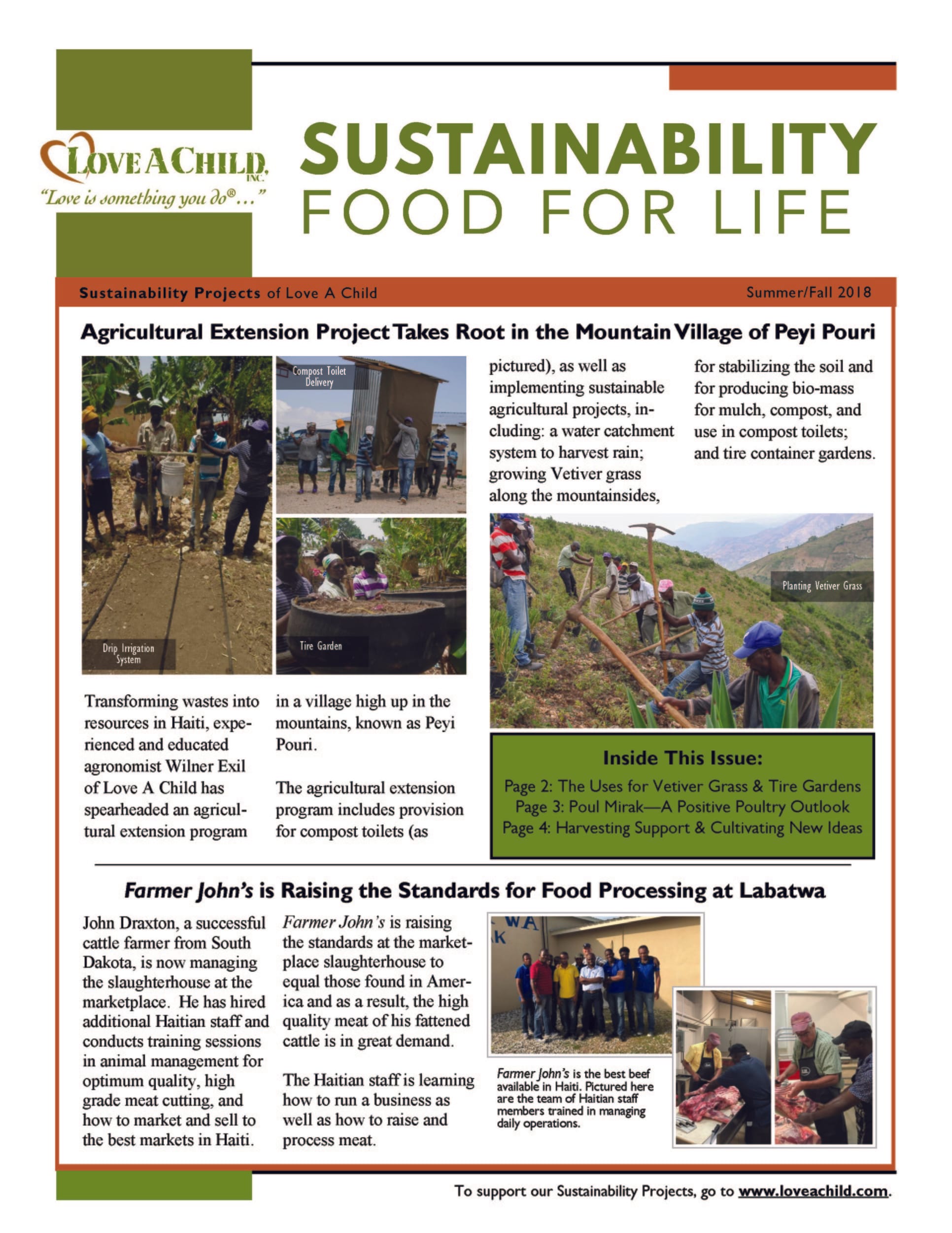 Sustainability Food For Life Newsletter Archives Love A Child