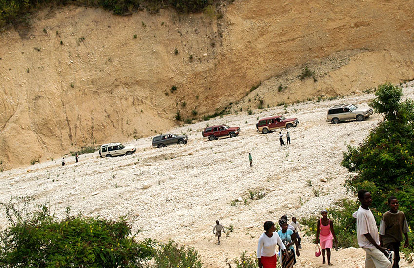 It's quite a feat with the dangerous roads we have to travel to reach this village.