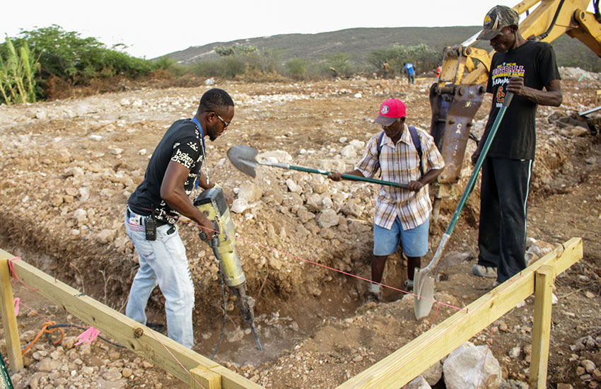 We laid out the foundation for the new Birthing Center