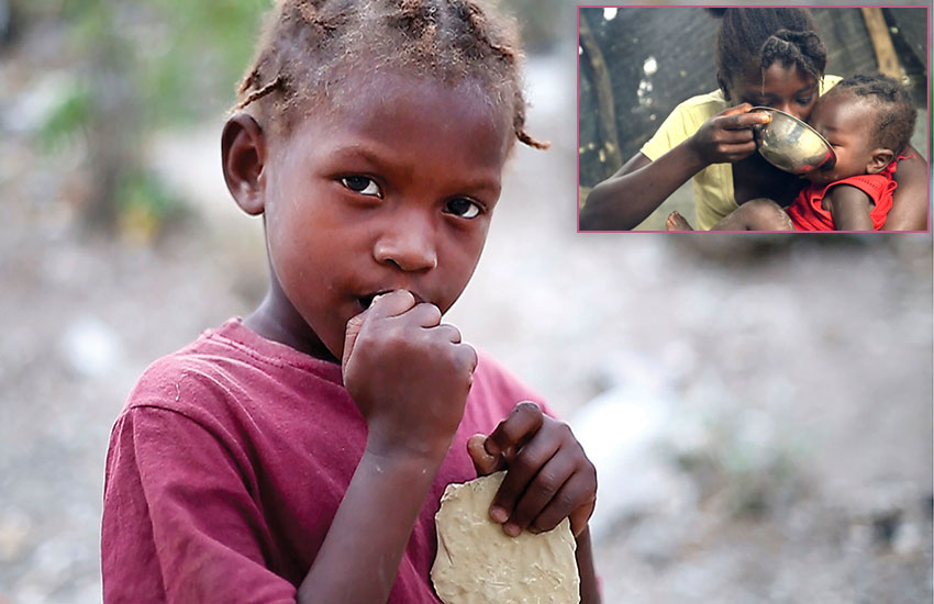 In many areas of Haiti, children are eating “mud cookies” to fill the hunger in their stomachs.