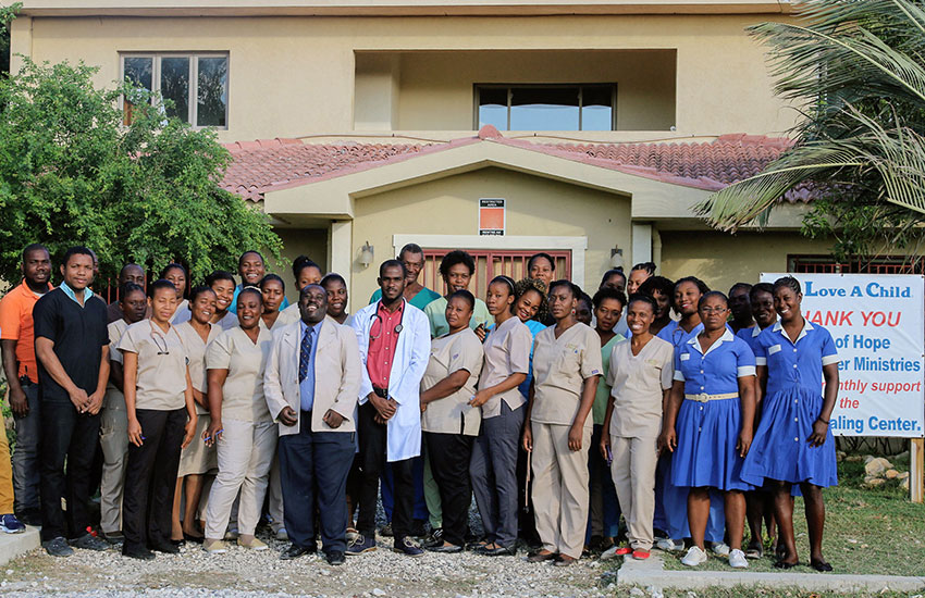 The staff of our Jesus Healing Center medical facility.