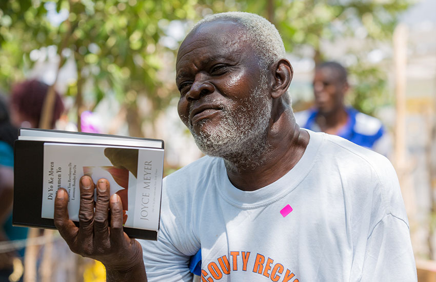 The elderly father of the present witch doctor in Chambrun asked us for a Bible.