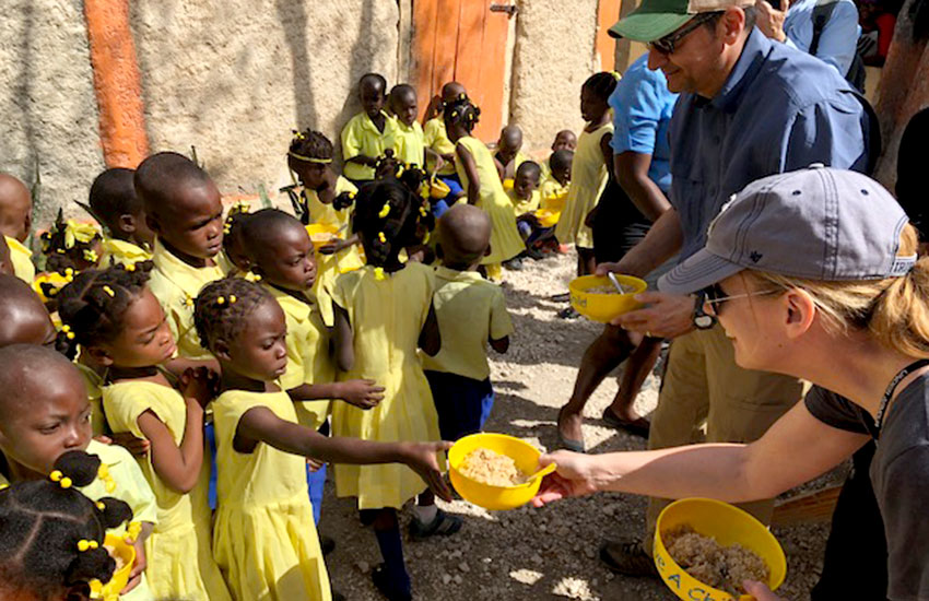 We feed thousands of schoolchildren throughout Haiti, through our Child Sponsorship Program. 