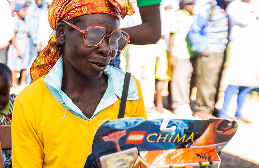 Many of the elderly had their eyes checked and were given eyeglasses.