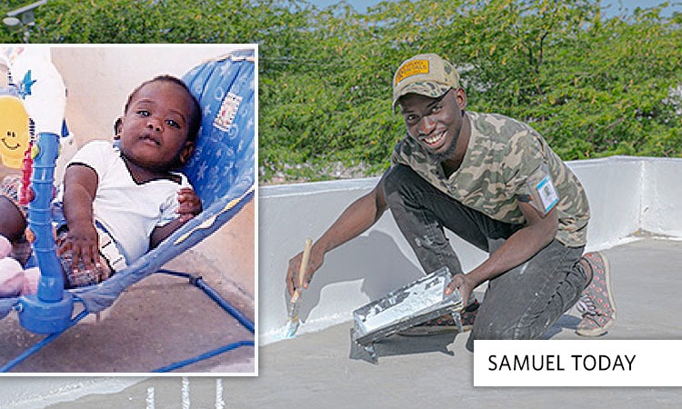 Samuel… “Painting his way to the top!”