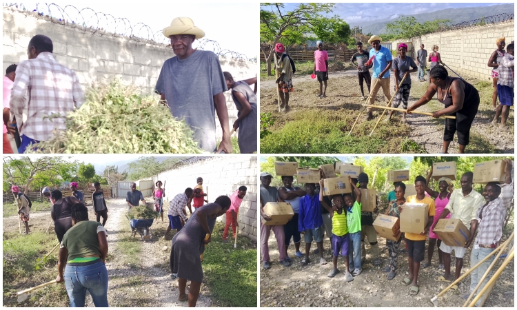 Volunteers Work for Food