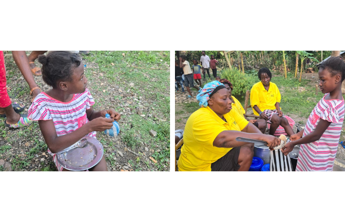 TOUCHING STORY: A HUNGRY CHILD SHARES HER FOOD. SOUTH HAITI