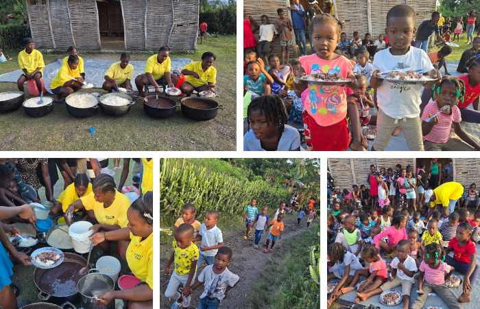 Cooked Meals for Children, Sainta Village, South Haiti!