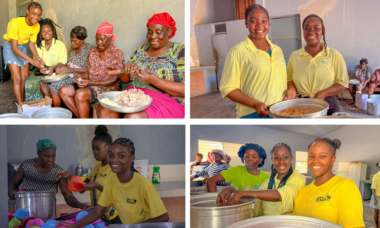 It takes a lot of hands to feed 1,600 children every day!